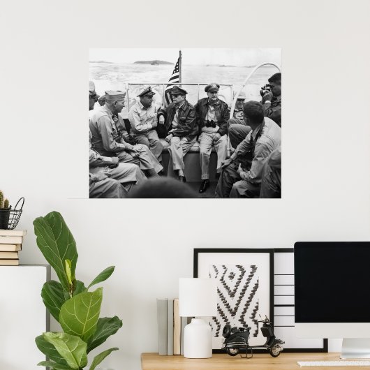 MacArthur en zijn Generals Poster (Thuiskantoor)