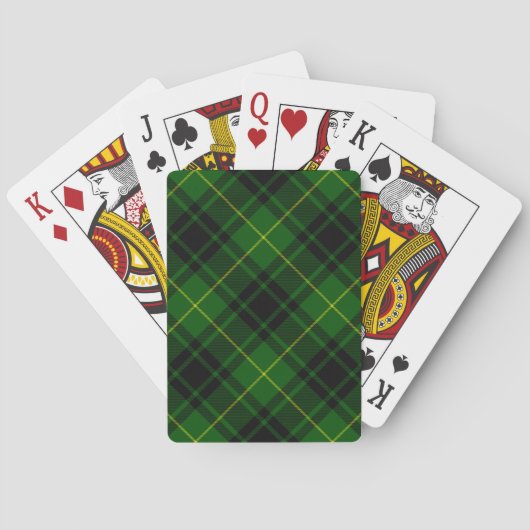 MacArthur-tartan groen geruit Pokerkaarten (Achterkant)