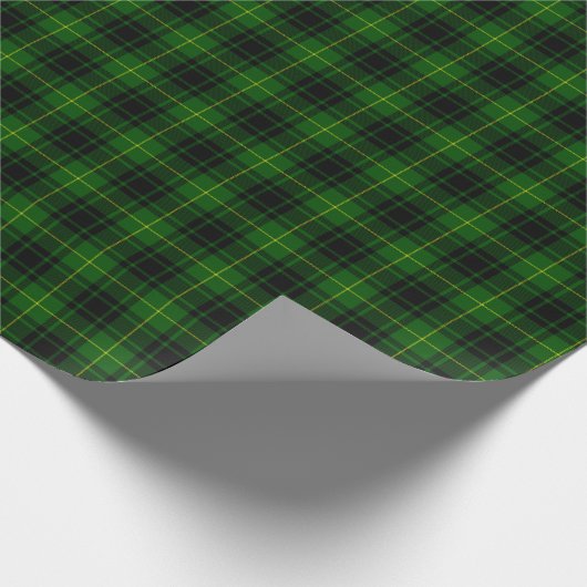 MacArthur tartan groene vleid Cadeaupapier (Hoek)