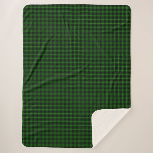 MacArthur tartan groene vleid Sherpa Deken (Voorkant)
