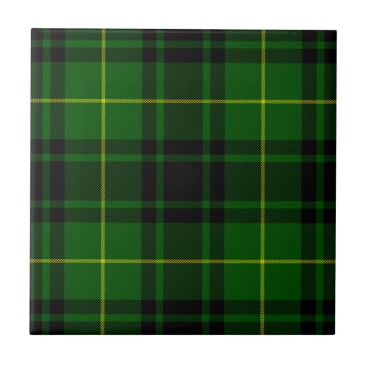 MacArthur tartan groene vleid Tegeltje (Voorkant)