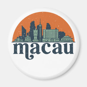 Macau China  City Skyline Cityscape Art Magneet