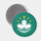 Macau Flag Magnet Magneet (Voorkant / Achterkant)