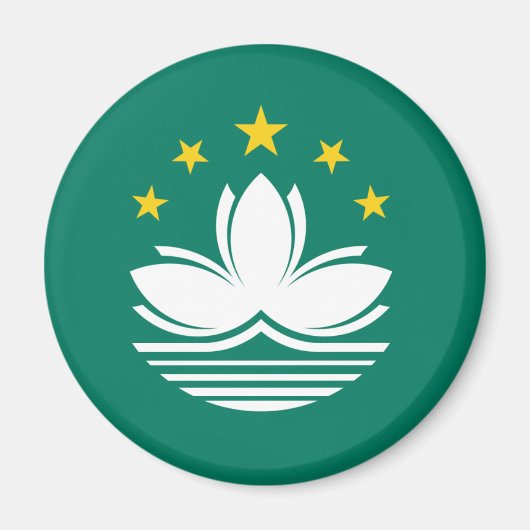 Macau Flag Magnet Magneet (Voorkant)