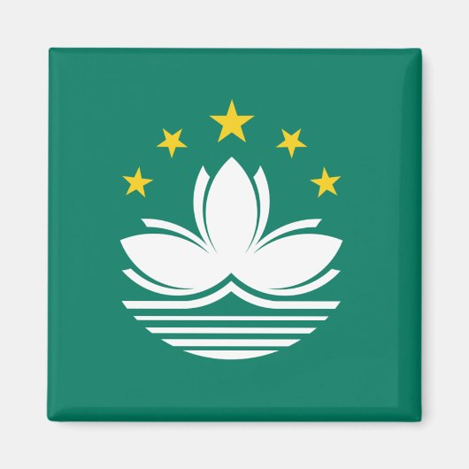 Macau Flag Magnet Magneet (Voorkant)