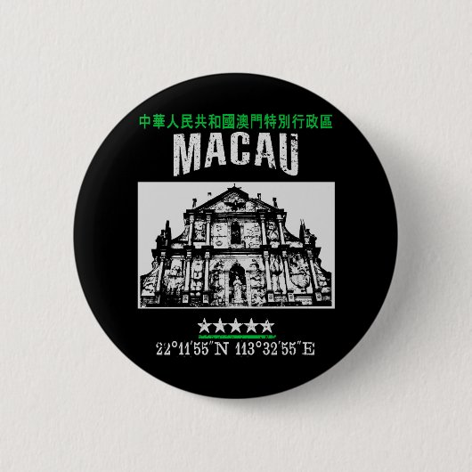 Macau Ronde Button 5,7 Cm (Voorkant)