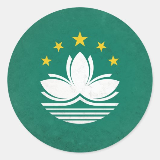 Macau Ronde Sticker (Voorkant)