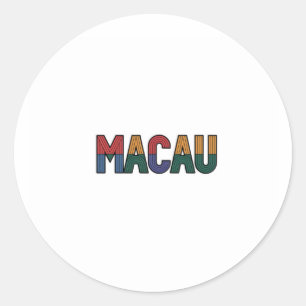 Macau Ronde Sticker