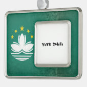 Macau Verzilverd Kader Ornament (Links)