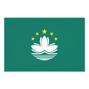 Macau vlag foto afdruk