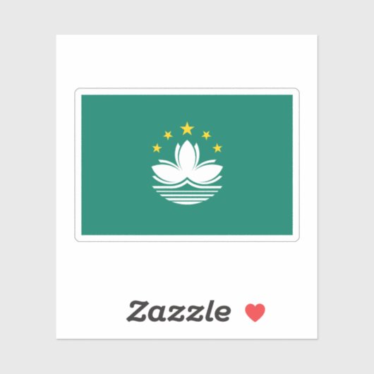 Macau-vlag Sticker (Vel)