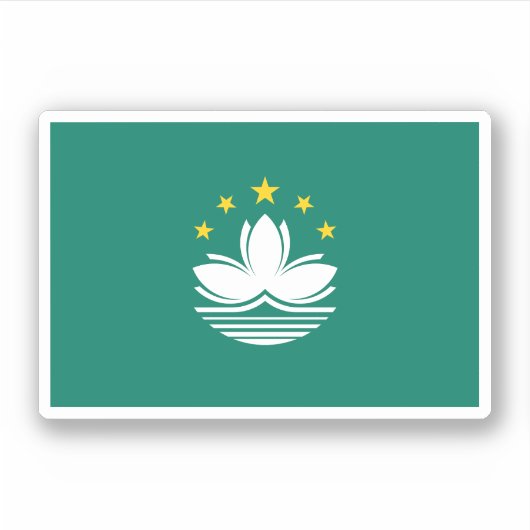 Macau-vlag Sticker (Voorkant)