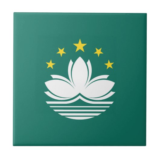 Macau-vlag Tegeltje (Voorkant)