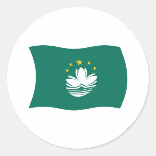 Macau Vlagsticker Ronde Sticker