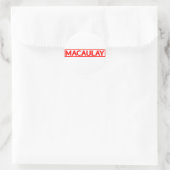 Macaulay Stamp Ronde Sticker (Tas)