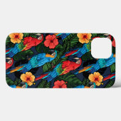 Macaw And Hibiscus Pattern Case-Mate iPhone Case (Achterkant (horizontaal))