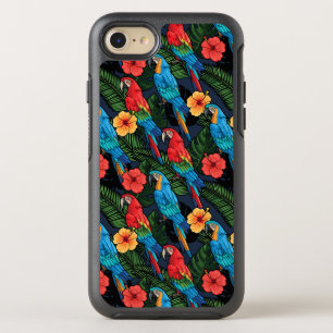 Macaw And Hibiscus Pattern OtterBox Symmetry iPhone 8/7 Hoesje