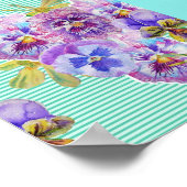 Macaw Aquarelle Oiseau Peinture Aqua Poster rose (Coin)