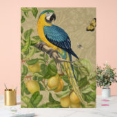 Macaw Blue Jaune Tropical Jungle Antique (Mariage)