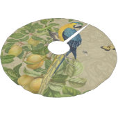 Macaw Blue Yellow Tropical Oerwoud Antiek Kerstboom Rok (Gekanteld)