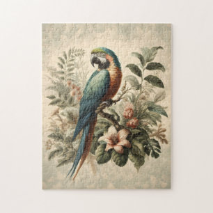 Macaw Botanische Schilderij Legpuzzel