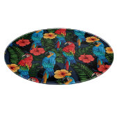 Macaw en Hibiscus Pattern Snijplank (Hoek)