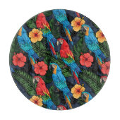 Macaw en Hibiscus Pattern Snijplank (Voorkant)