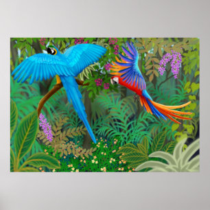 Macaw Jungle Poster