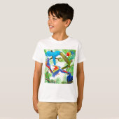Macaw Oerwoud Kinder T-shirt (Voorkant volledig)