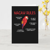 Macaw Owner Gifts Bird Scarlet Macaw Parrot Lover Kaart (Gele Bloem)