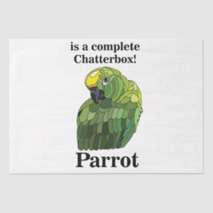 Macaw Parrot Bird Chatterbox Funny Birthday Tissuepapier