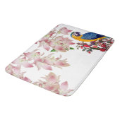 Macaw Parrot Bird Orchid Flowers Bathmat Badmat (Gekanteld)