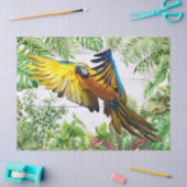 Macaw Parrot Blue Yellow Tropical Waterverf Tissuepapier (Craft)
