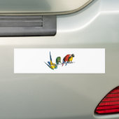 Macaw Parrot Bumpersticker (Op auto)