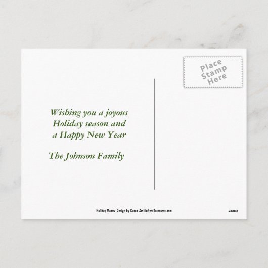 Macaw Parrot - Carte postale de Noël (Dos)