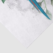 Macaw Parrot Eucalyptus Waterverf tissue paper Tissuepapier (Detail)