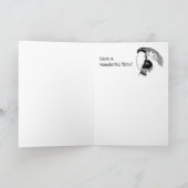 Macaw Parrot Happy Birthday Kaart (Binnen)