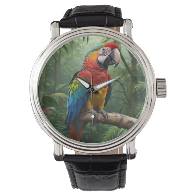 Macaw Parrot Horloge (Voorkant)