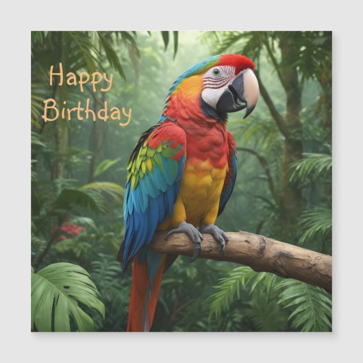Macaw Parrot in het Oerwoud (Voorkant)