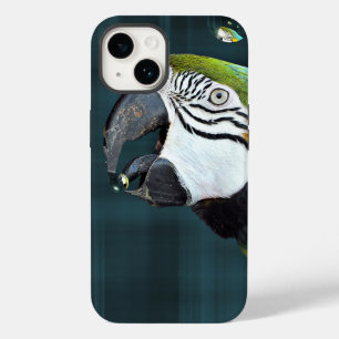 Macaw Parrot met bubbels Case-Mate iPhone 14 Hoesje