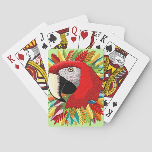 Macaw Parrot Paper Craft Pokerkaarten (Achterkant)