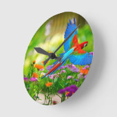 Macaw Parrot Ronde Klok (Hoek)