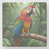 Macaw Parrot Stenen Onderzetter (Voorkant)