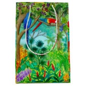 Macaw Parrot Tropisch Oerwoud Gift Bag Medium Cadeauzakje (Voorkant)