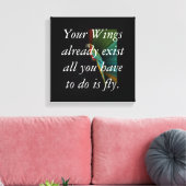 Macaw Quote Canvas Afdruk (Insitu (Woonkamer))