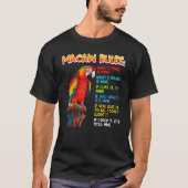 Macaw Rules Parrot Macaws Bird Macaw Pet T-shirt (Voorkant)