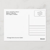 Macaw verte et jaune, Carte postale Trinidad (Dos)