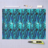 Macaw vether design in blauw, waterverf abstract tissuepapier (Craft)