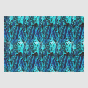 Macaw vether design in blauw, waterverf abstract tissuepapier