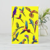 Macaws en nog meer macaws feestdagenkaart (Staand voorkant)